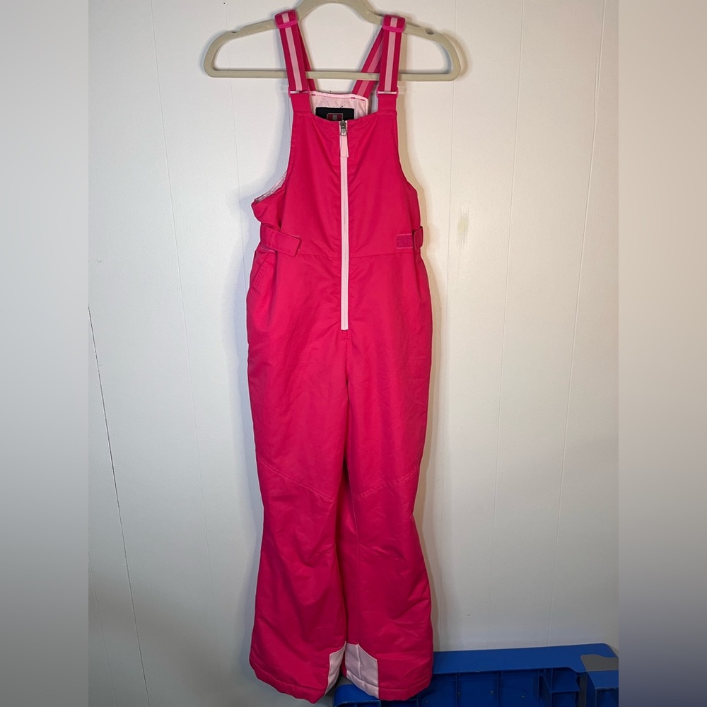 Swiss Tech Girls Pink Overall Bib Snow Pants Winter Size Lg 10/12